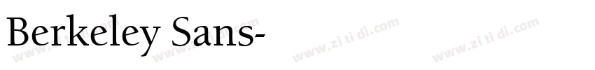 Berkeley Sans字体转换
